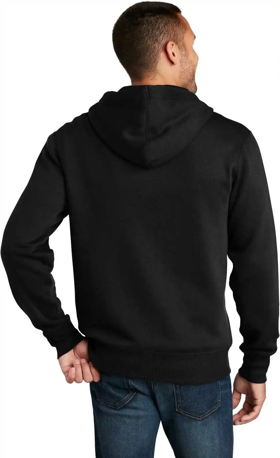 District Dt1103 Perfect Weight Fleece Full Zip Hoodie Jet Black