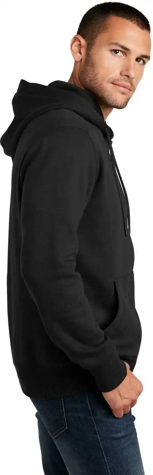 District Dt1103 Perfect Weight Fleece Full Zip Hoodie Jet Black