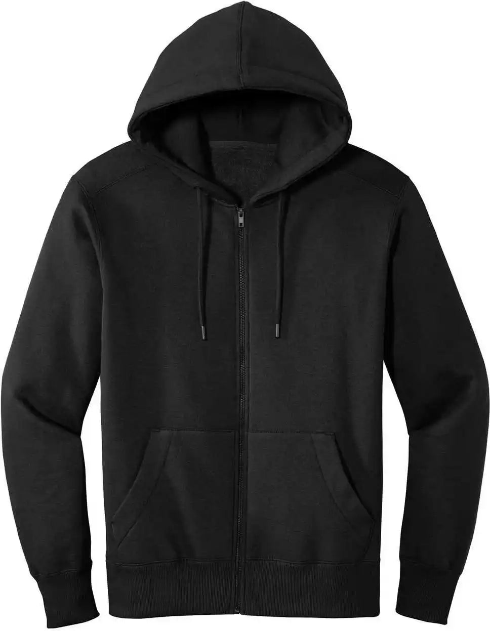 District Dt1103 Perfect Weight Fleece Full Zip Hoodie Jet Black