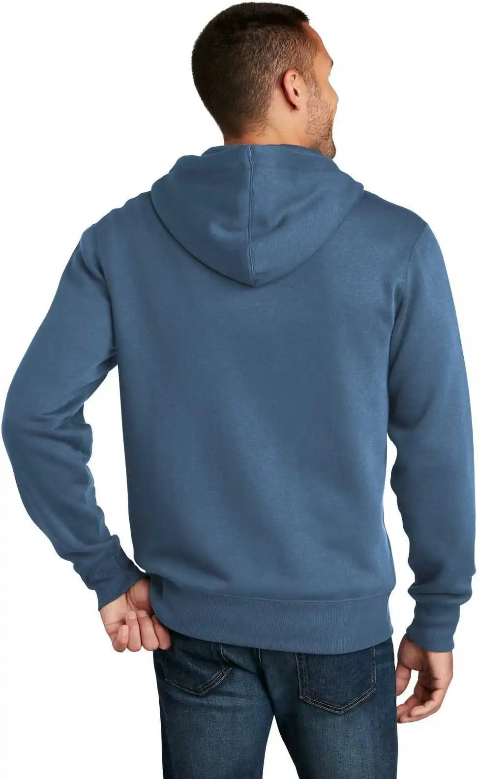District Dt1103 Perfect Weight Fleece Full-zip Hoodie - Maritime Blue