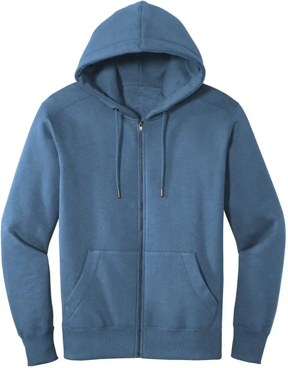 District Dt1103 Perfect Weight Fleece Full-zip Hoodie - Maritime Blue