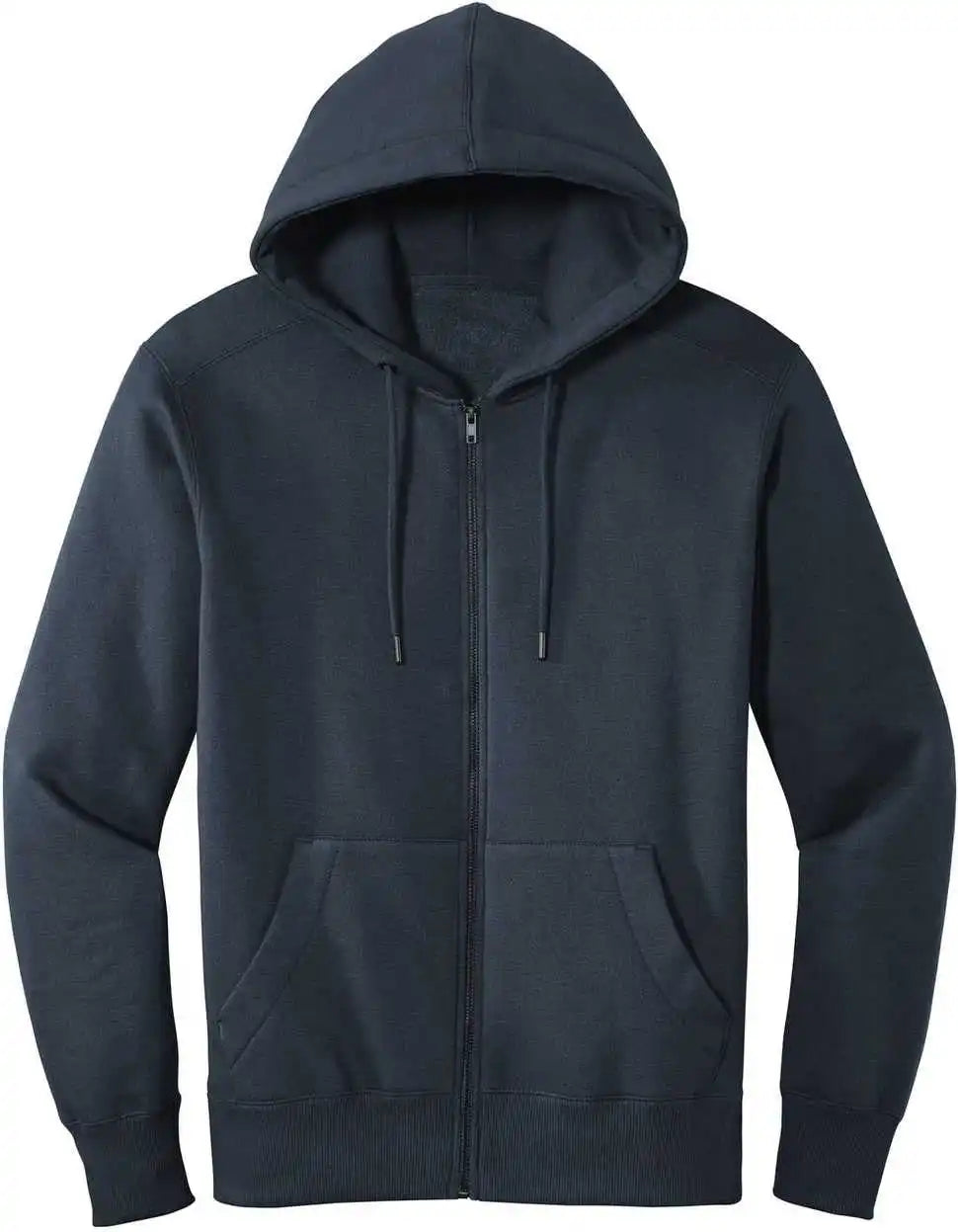 District Dt1103 Perfect Weight Fleece Full Zip Hoodie New Navy