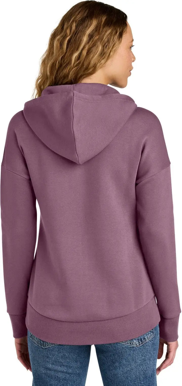 District Dt1104 Women’s Perfect Weight Fleece Drop Shoulder Full-zip Hoodie - Orchid Haze