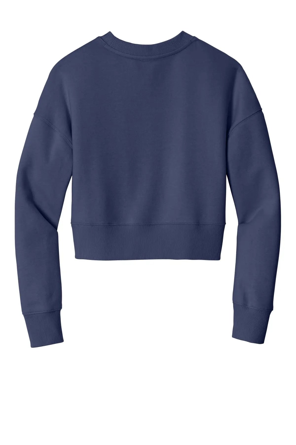 District Dt1105 Women’s Perfect Weight Fleece Cropped Crew - Tanzanite