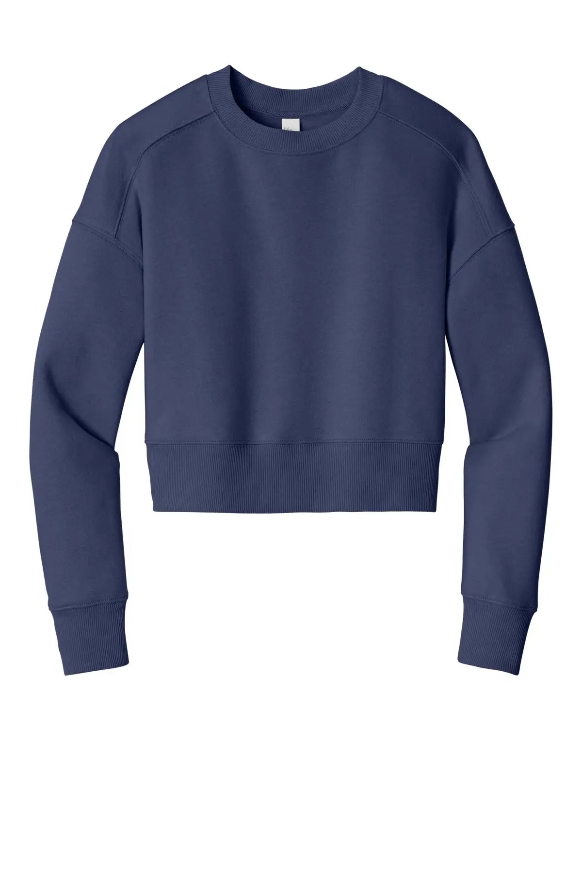 District Dt1105 Women’s Perfect Weight Fleece Cropped Crew - Tanzanite