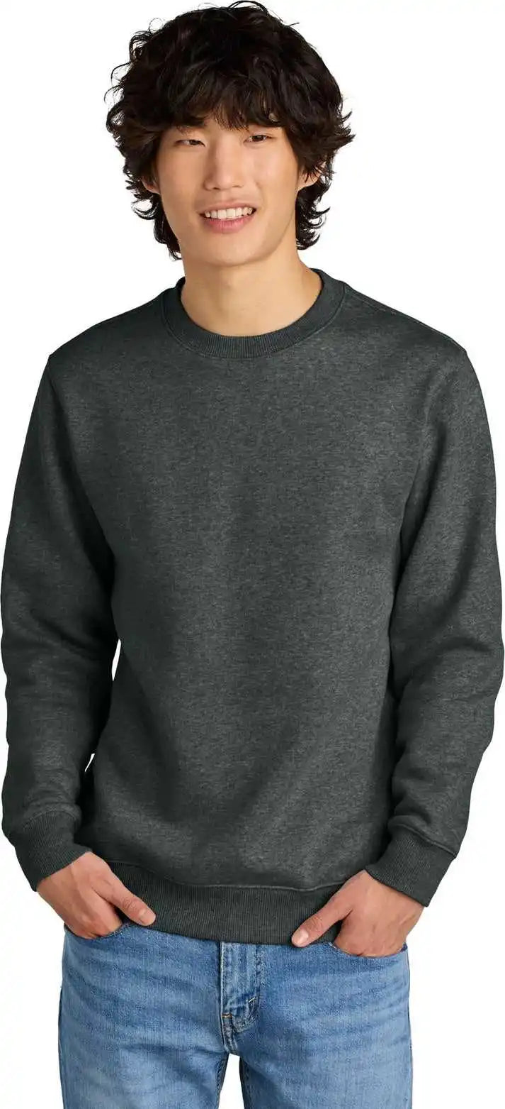 District Dt1106 Perfect Weight Fleece Crew Heathered Charcoal