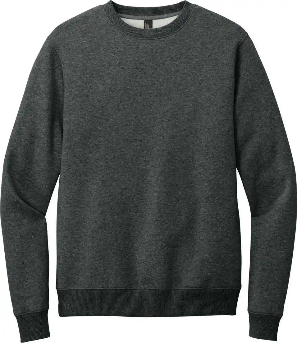 District Dt1106 Perfect Weight Fleece Crew Heathered Charcoal