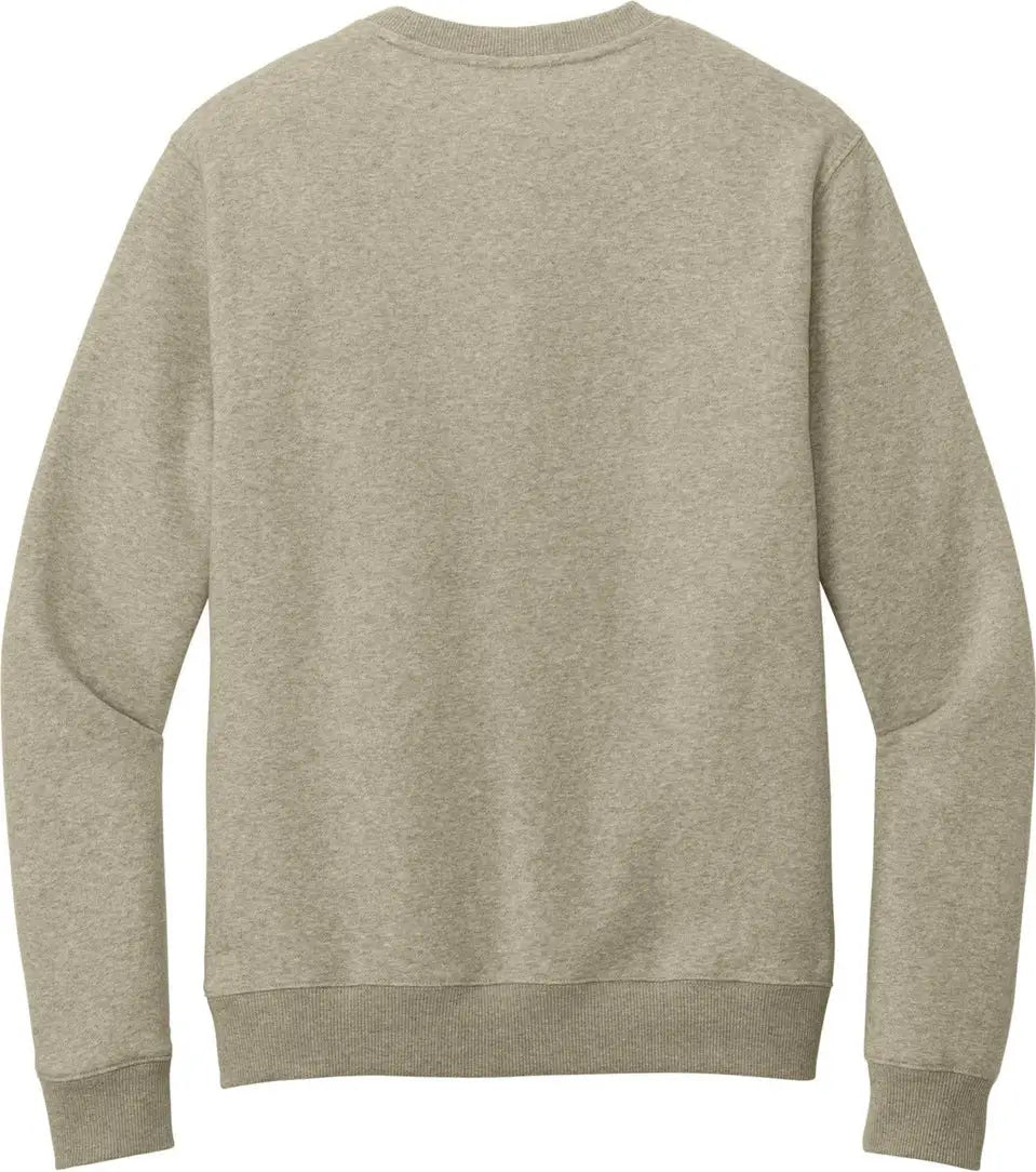 District Dt1106 Perfect Weight Fleece Crew - Heathered Latte - Adult Xs