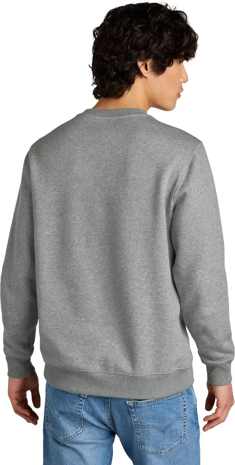 District Dt1106 Perfect Weight Fleece Crew - Heathered Steel