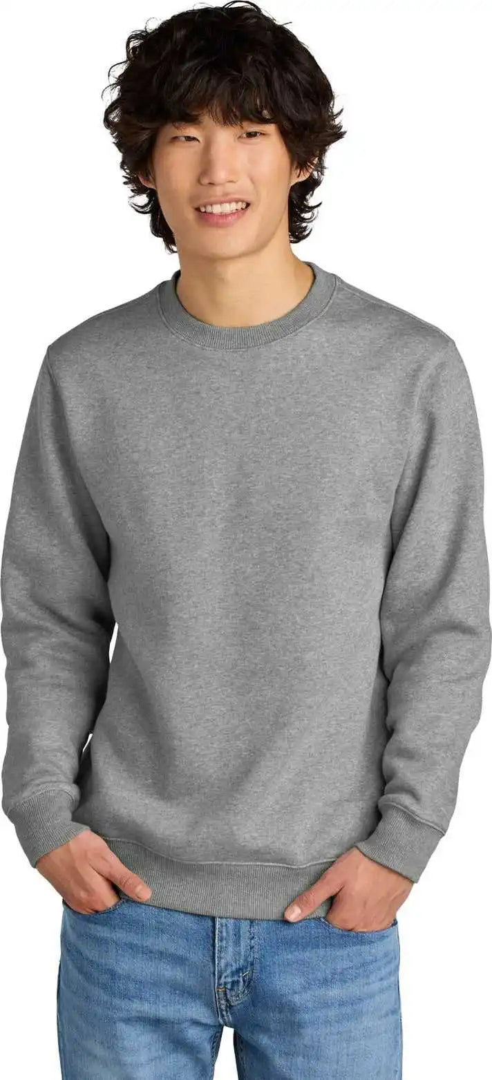 District Dt1106 Perfect Weight Fleece Crew Htrdsteel