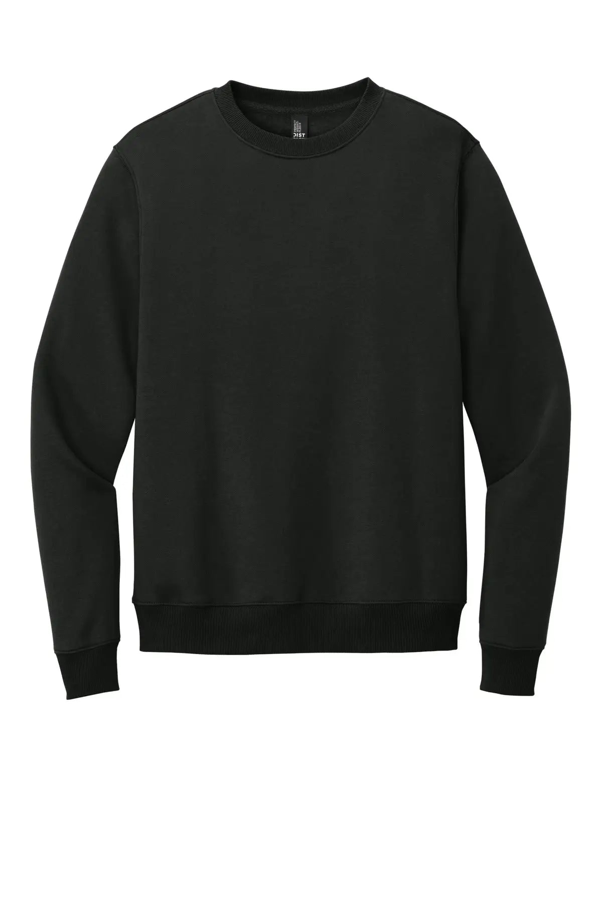 District Dt1106 Perfect Weight Fleece Crew - Jet Black