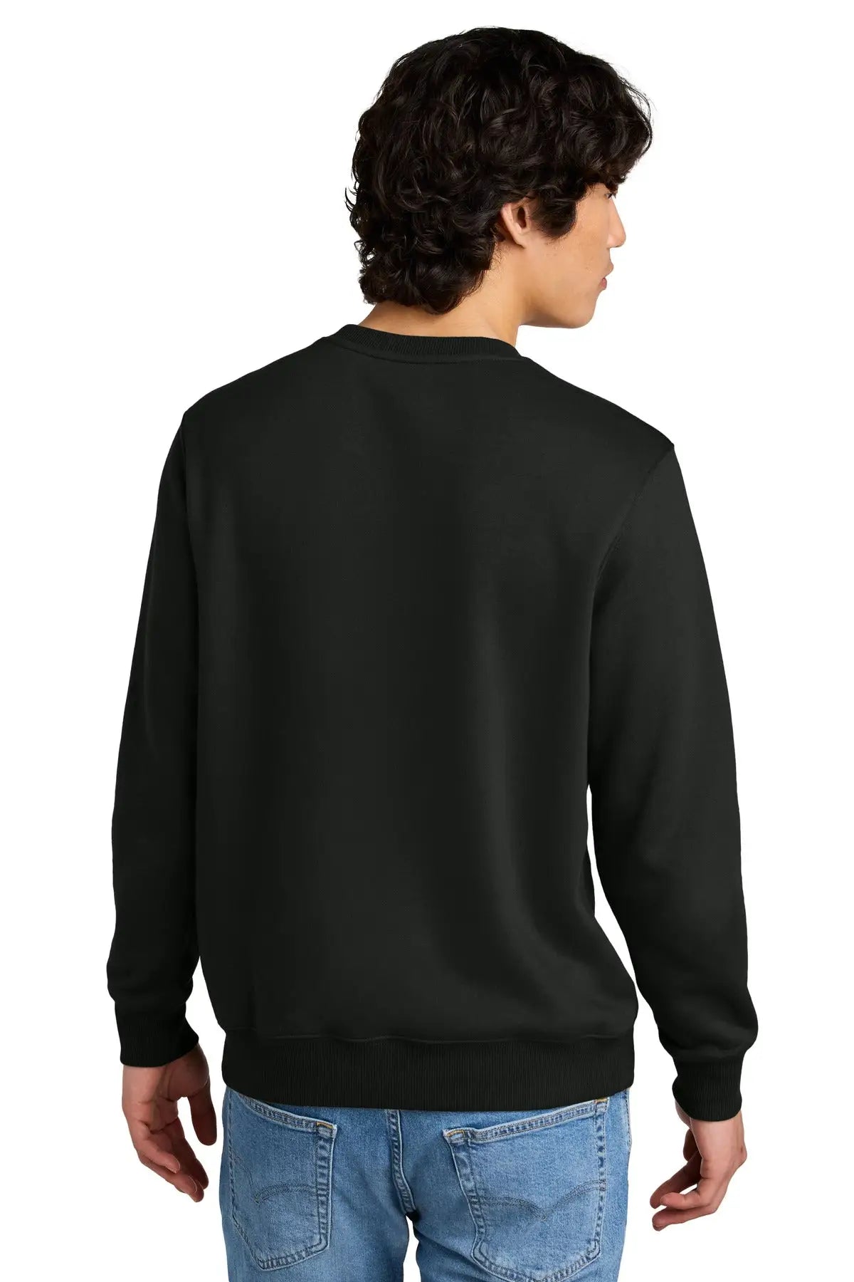 District Dt1106 Perfect Weight Fleece Crew - Jet Black