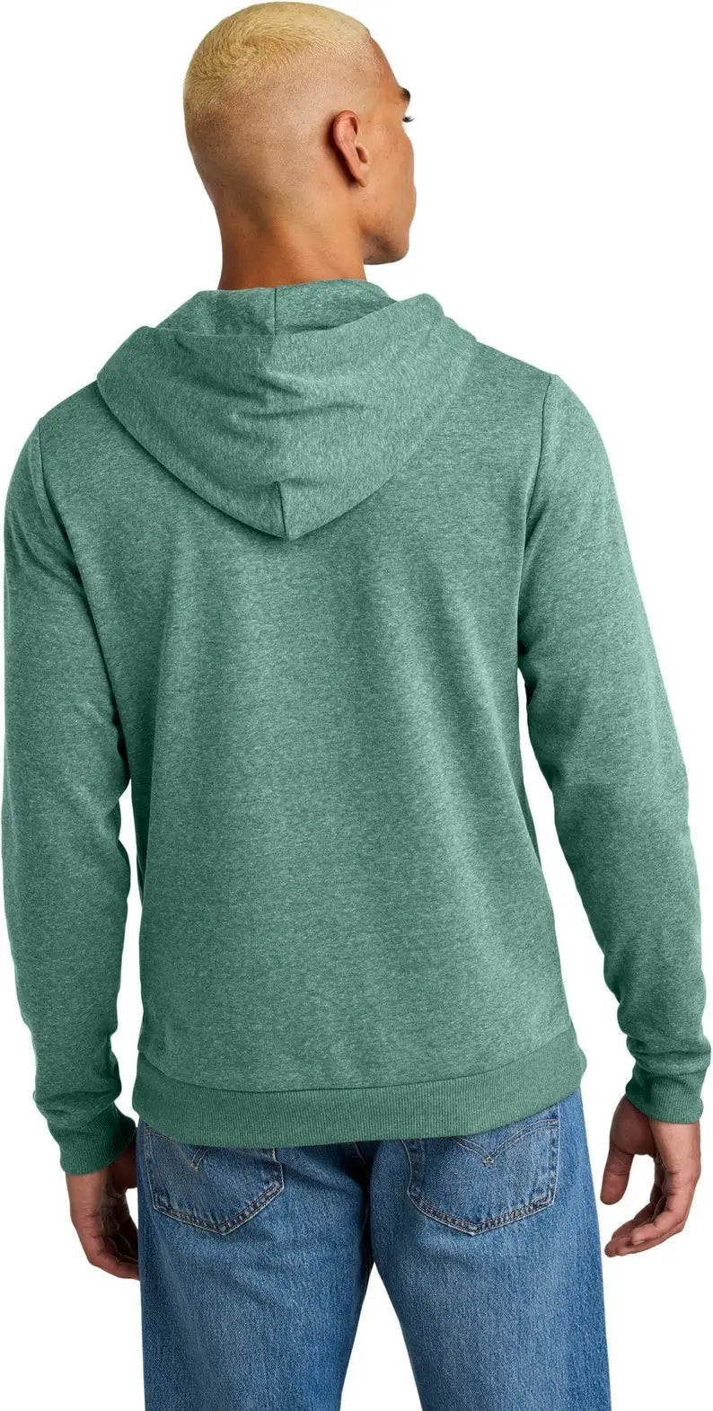 District Dt1300 Perfect Tri Fleece Pullover Hoodie - Heathered Eucalyptus Blue