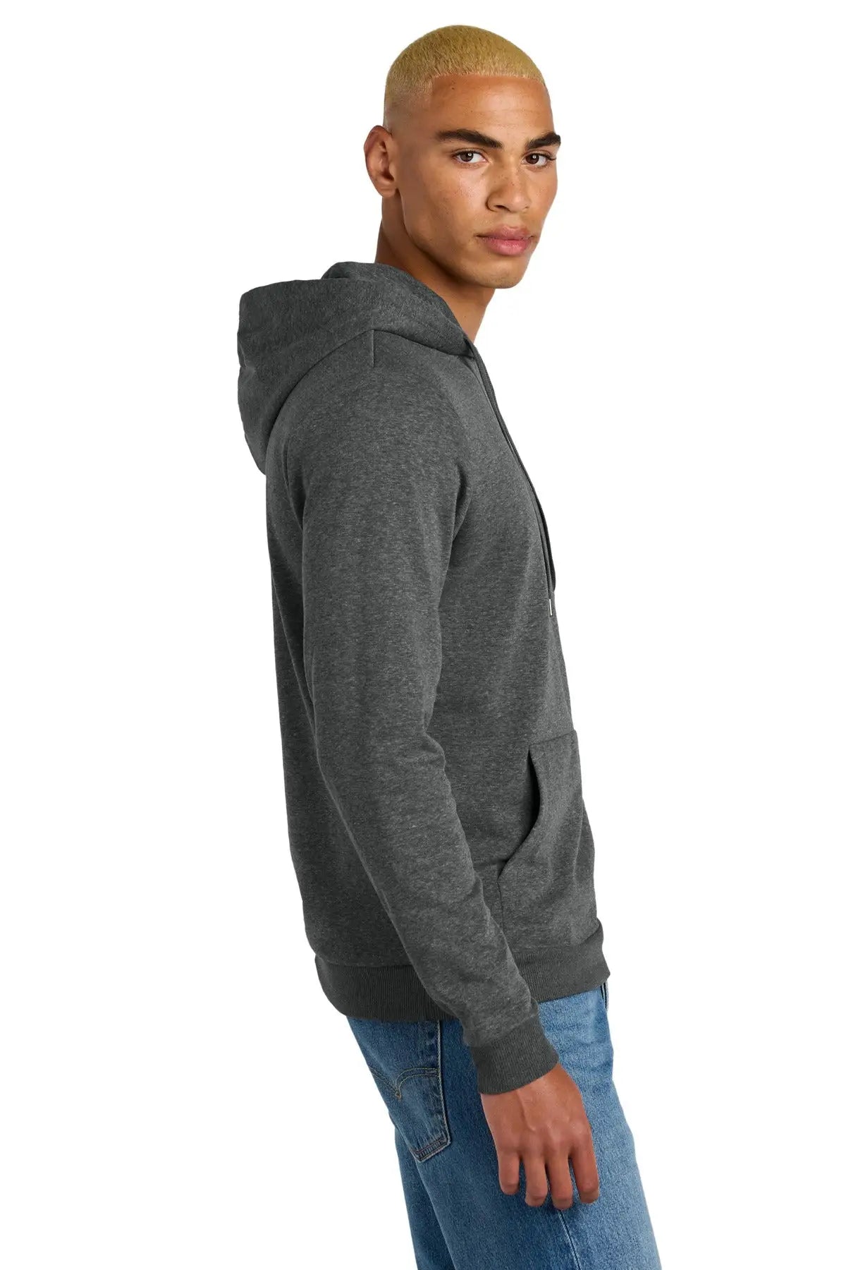 District Dt1300 Perfect Tri Fleece Pullover Hoodie - Heathered Charcoal