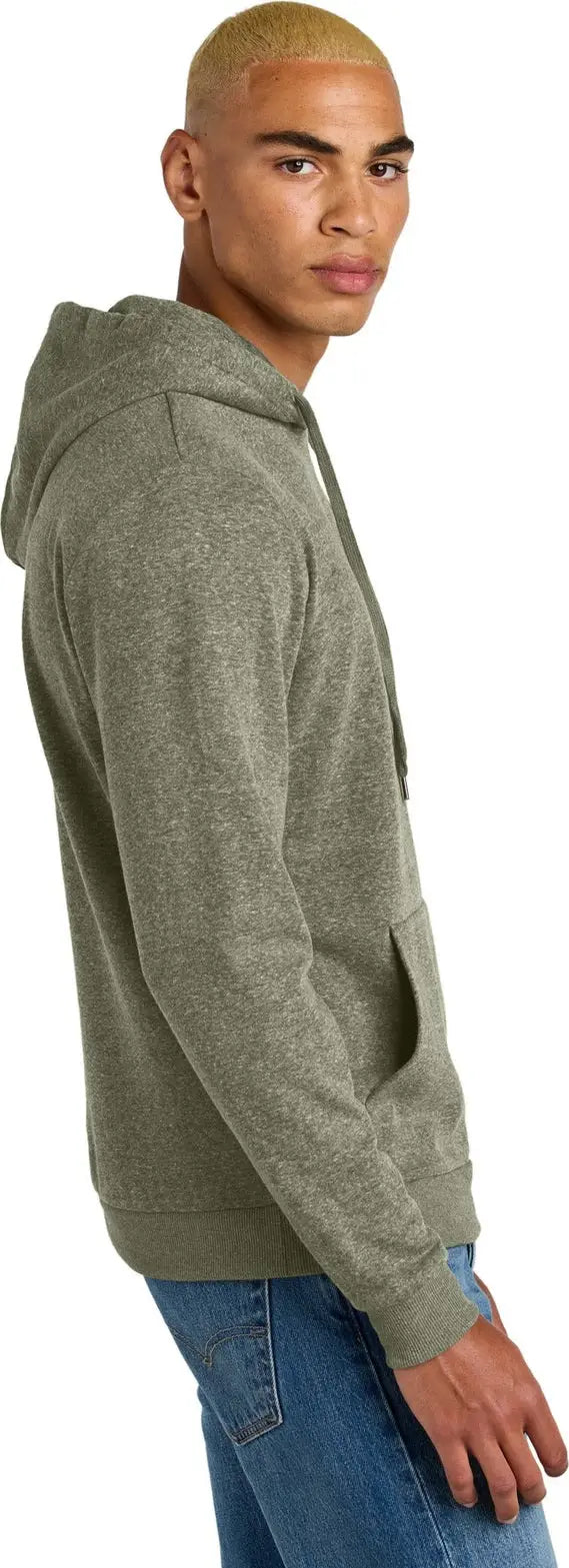 District Dt1300 Perfect Tri Fleece Pullover Hoodie - Military Green Frost