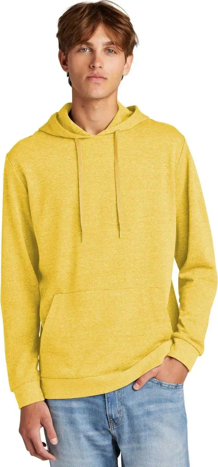 District Dt1300 Perfect Tri Fleece Pullover Hoodie Ochre Yellow Heather