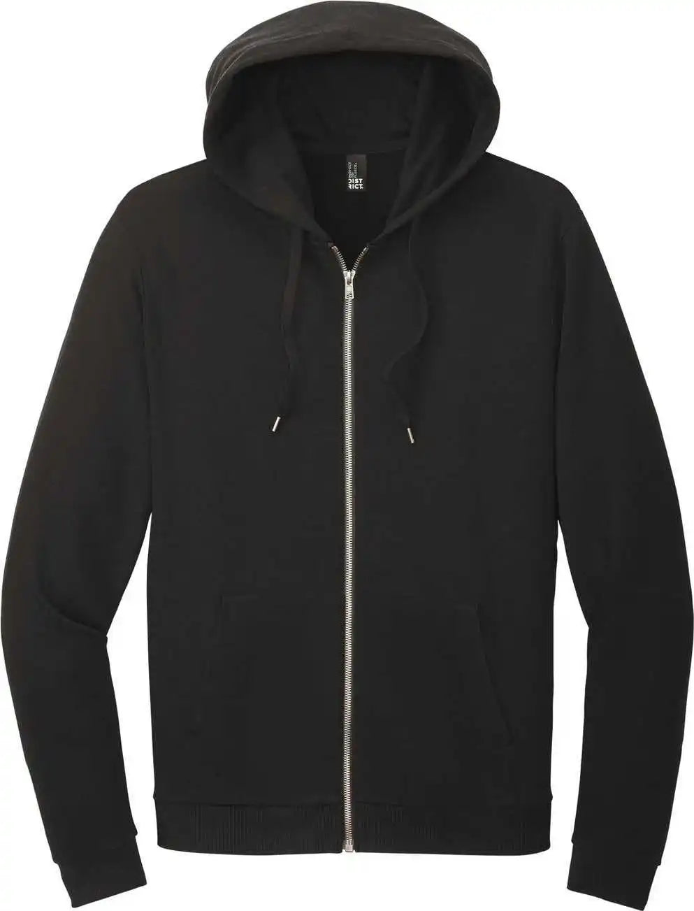 District Dt1302 Perfect Tri Fleece Full-zip Hoodie - Black