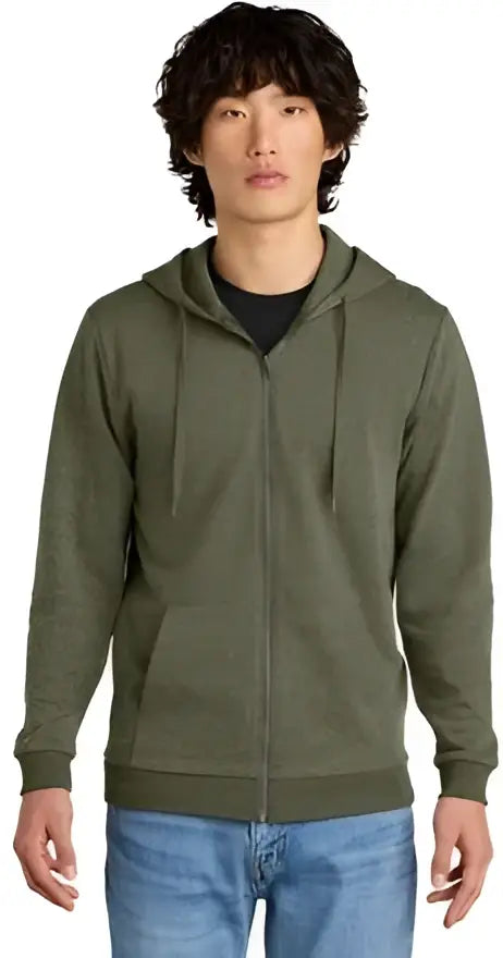 District Dt1302 Perfect Tri Fleece Full-zip Hoodie - New Navy - Adult Xs