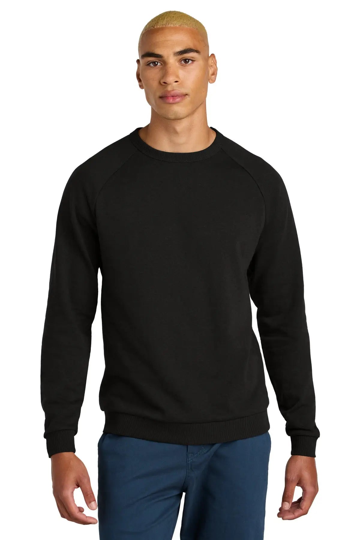 District Dt1304 Perfect Tri Fleece Crewneck Sweatshirt - Black - Adult Xs
