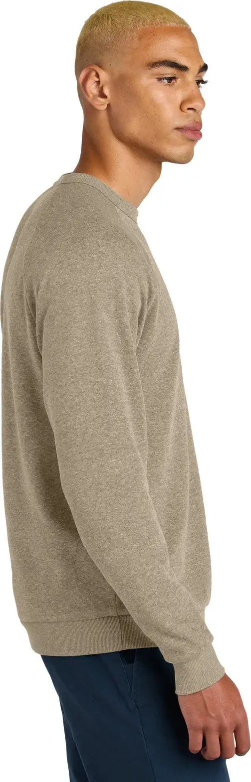 District Dt1304 Perfect Tri Fleece Crewneck Sweatshirt - Desert Tan Heather