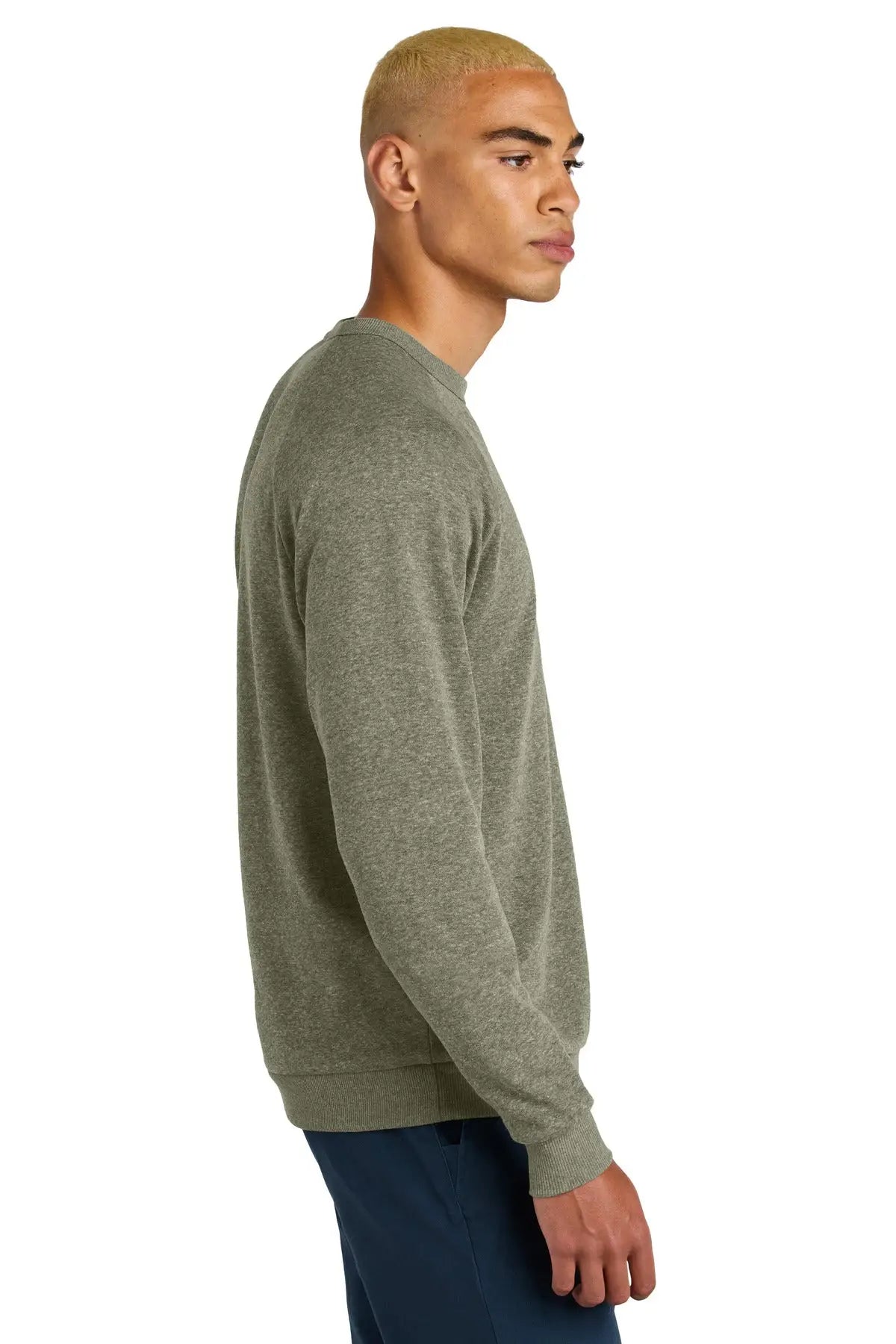 District Dt1304 Perfect Tri Fleece Crewneck Sweatshirt - Military Green Frost