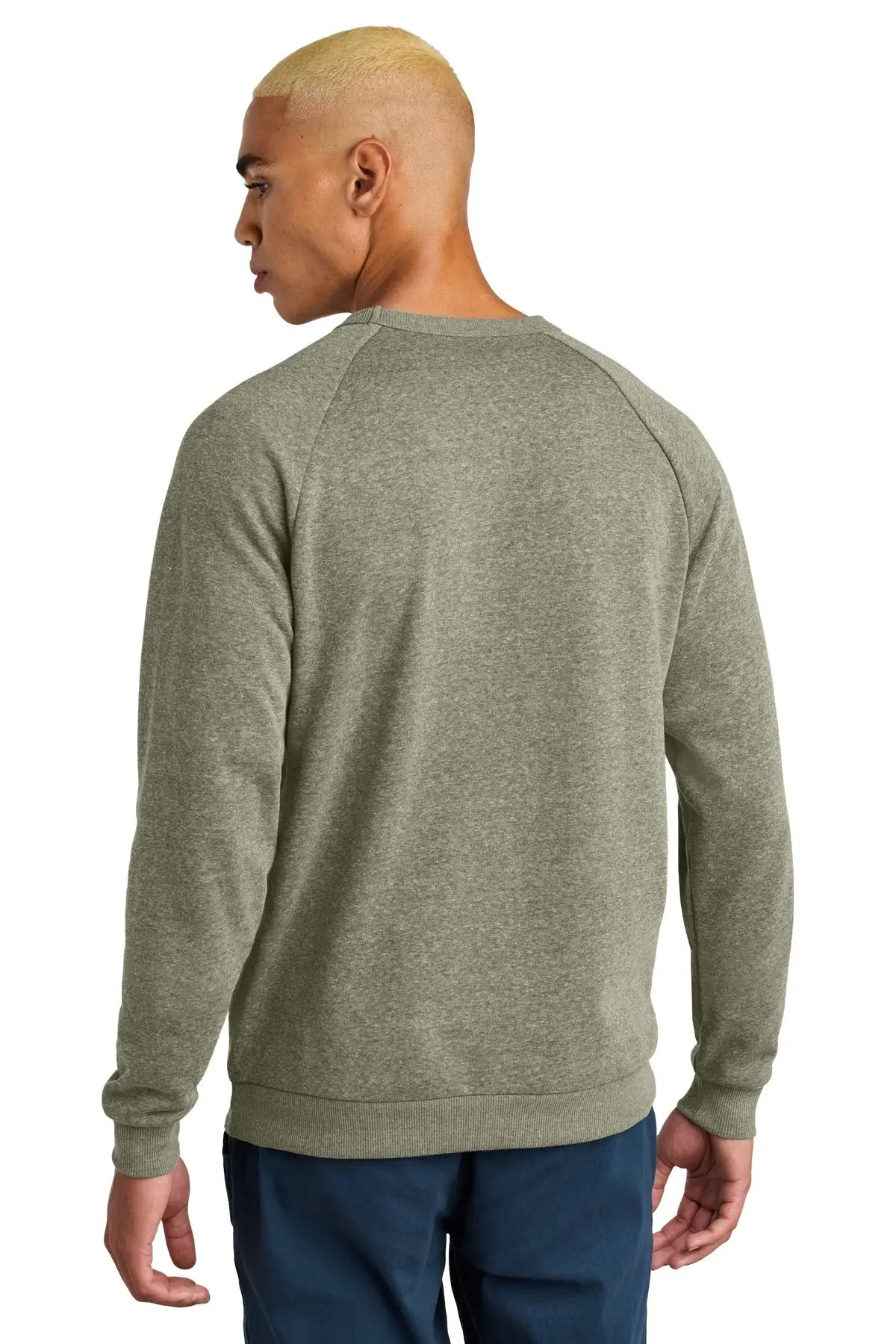 District Dt1304 Perfect Tri Fleece Crewneck Sweatshirt - Military Green Frost