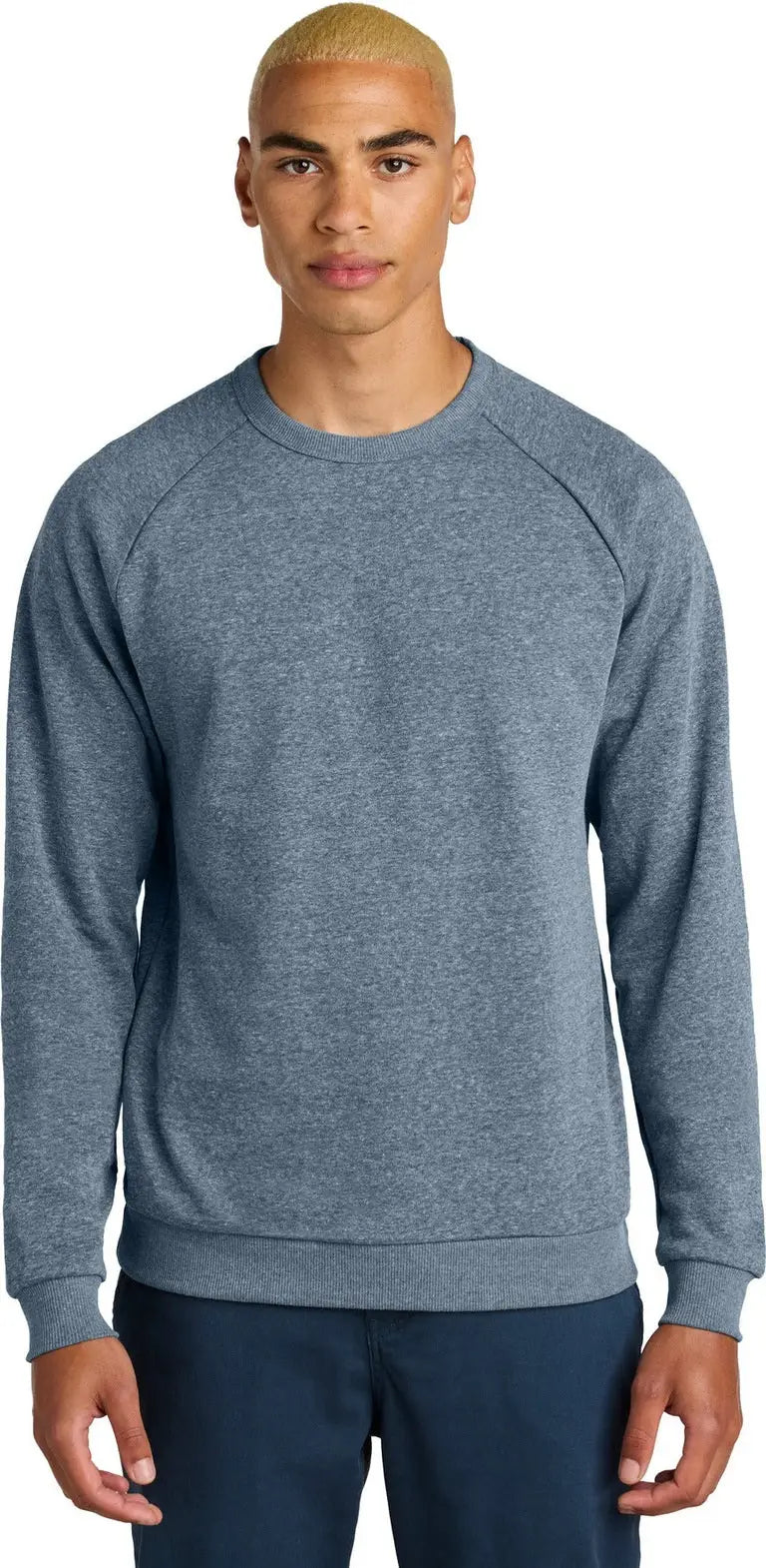 District Dt1304 Perfect Tri Fleece Crewneck Sweatshirt - Navy Frost - Adult Xs