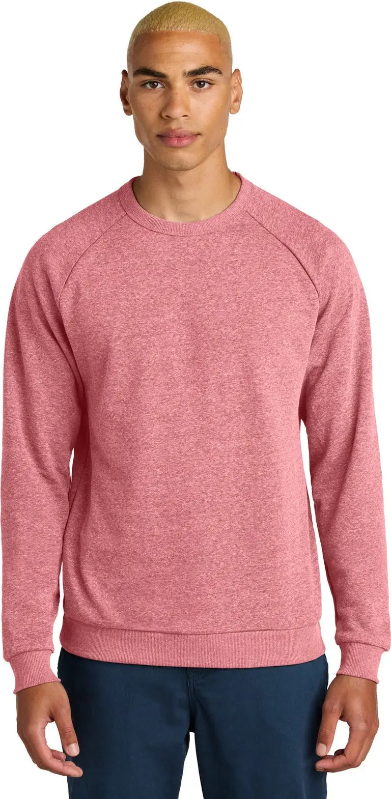 District Dt1304 Perfect Tri Fleece Crewneck Sweatshirt - Red Frost - Adult Xs