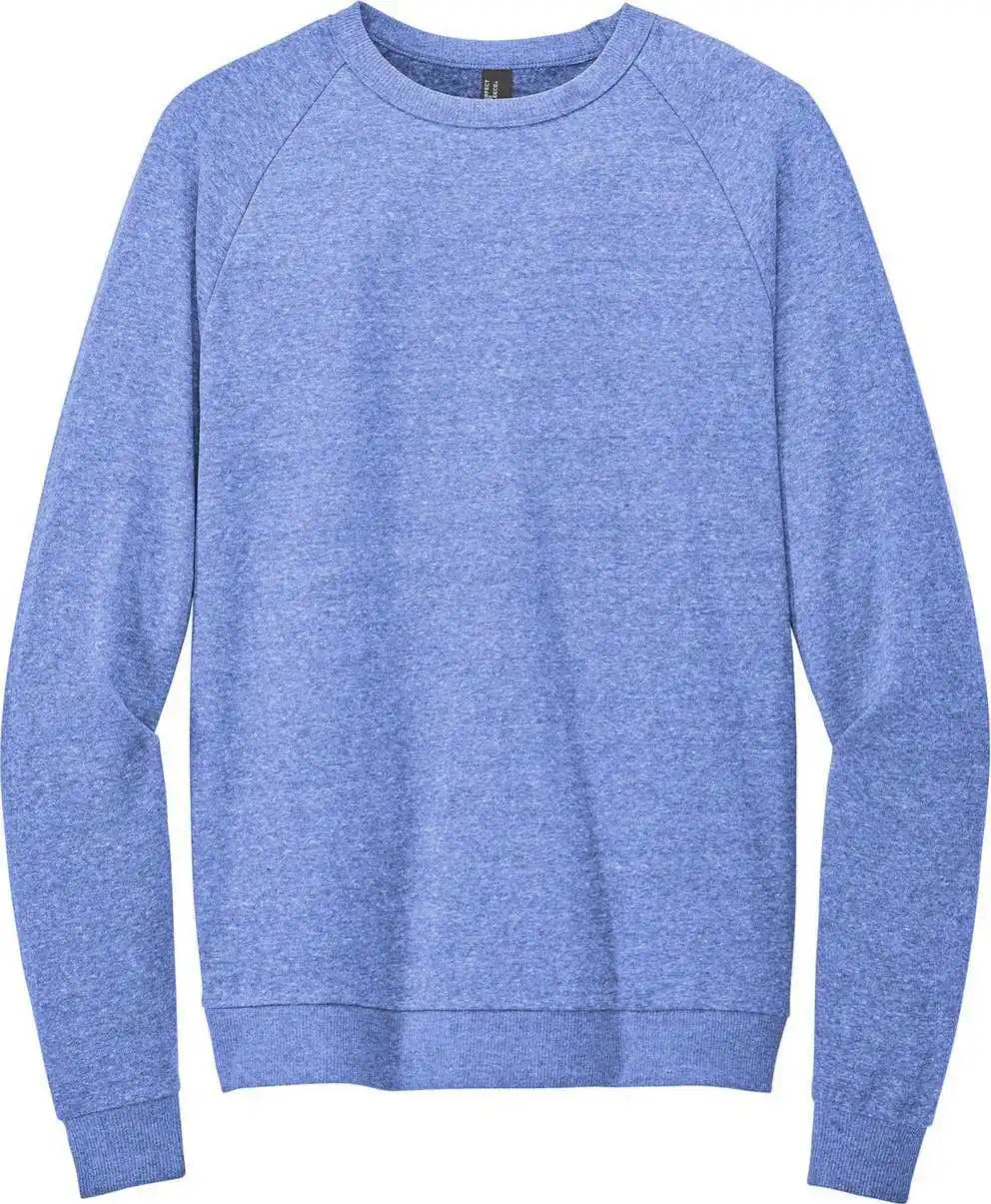 District Dt1304 Perfect Tri Fleece Crewneck Sweatshirt Royal Frost