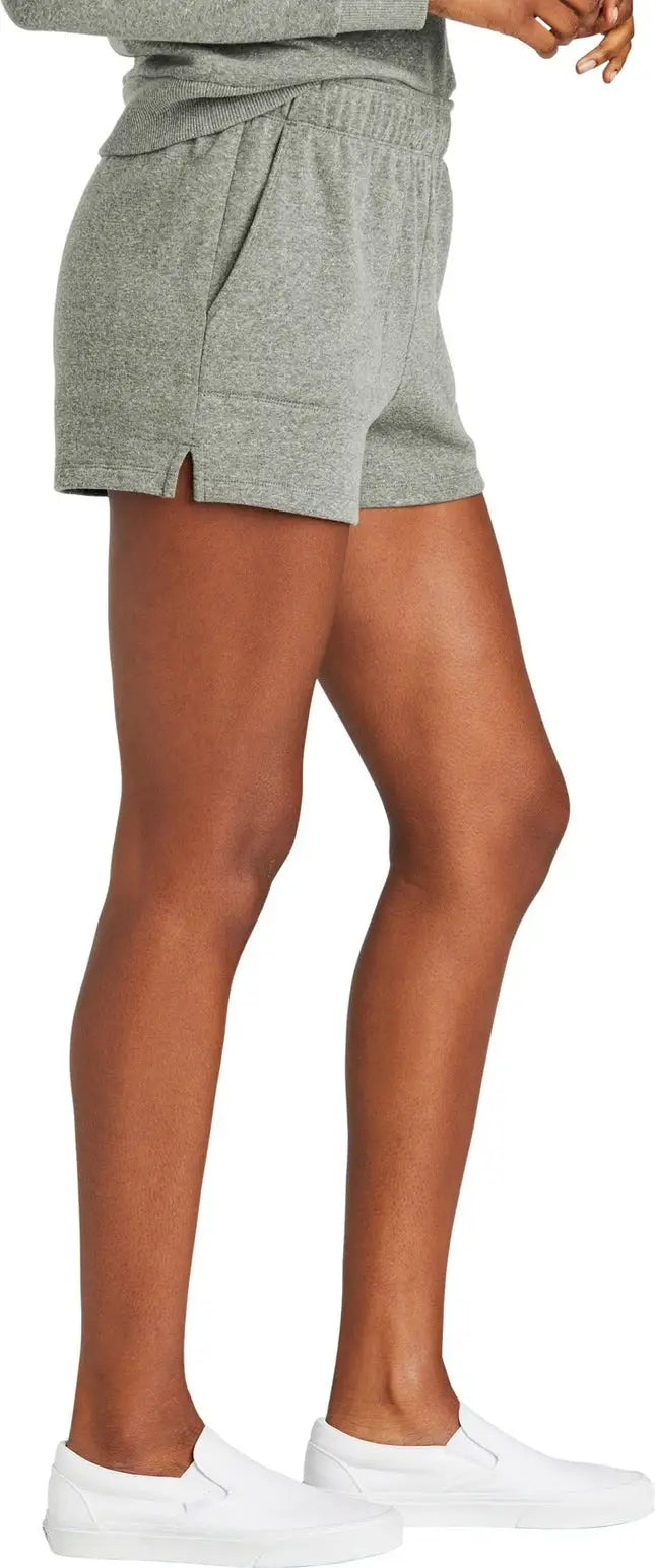 District Dt1309 Women’s Perfect Tri Fleece Short - Gray Frost