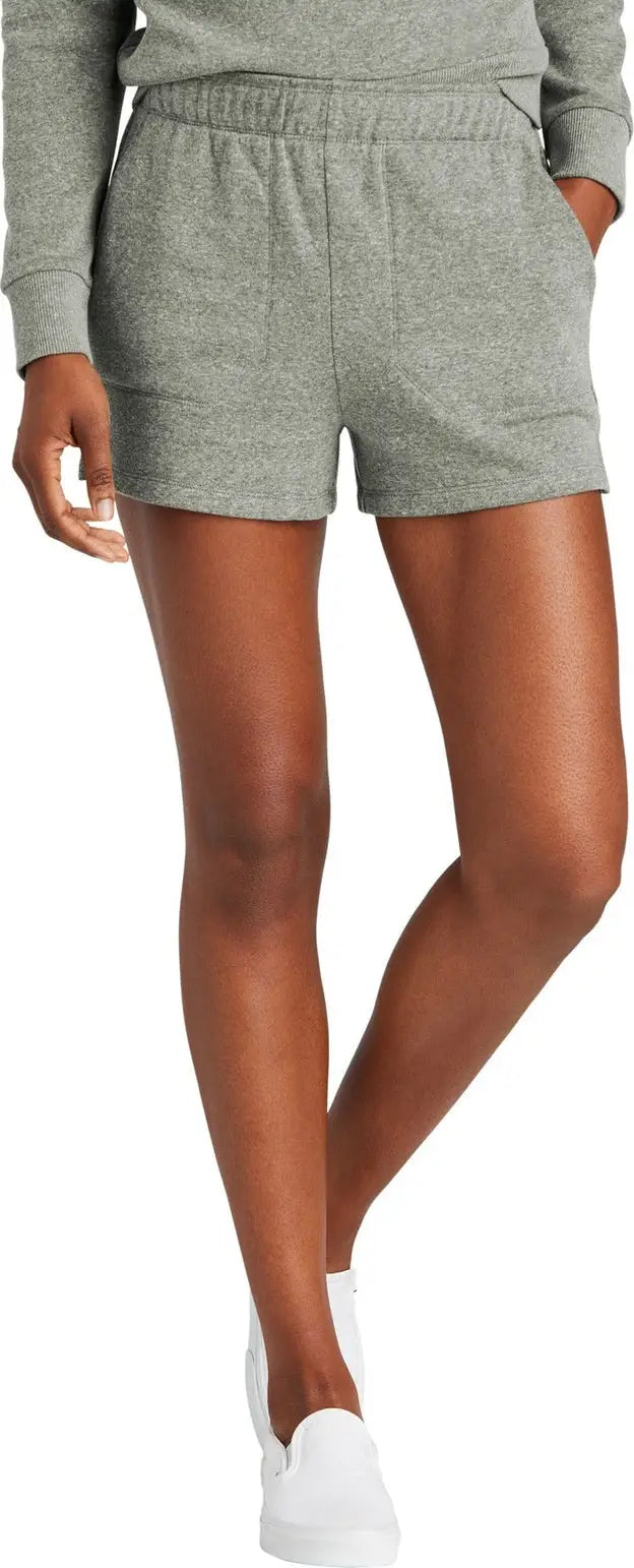 District Dt1309 Women’s Perfect Tri Fleece Short - Gray Frost - Ladies Xs