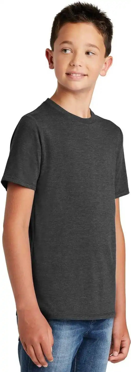 District Dt130y Youth Perfect Tri Tee Black Frost