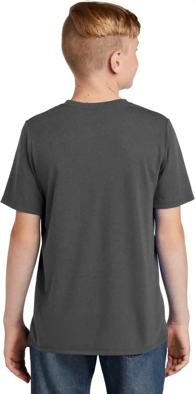 District Dt130y Youth Perfect Tri Tee Charcoal