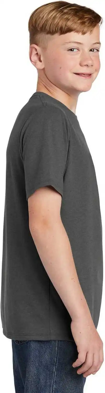 District Dt130y Youth Perfect Tri Tee Charcoal