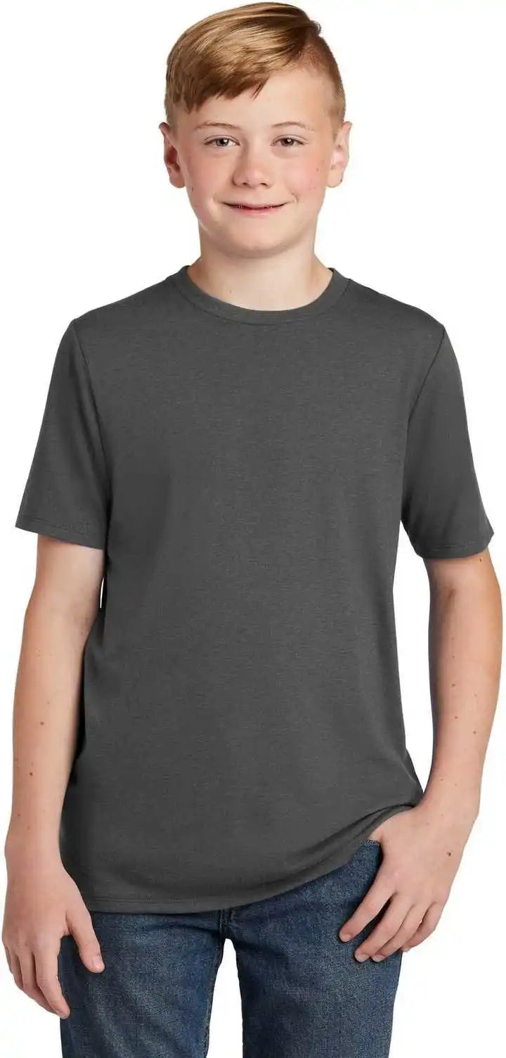 District Dt130y Youth Perfect Tri Tee Charcoal