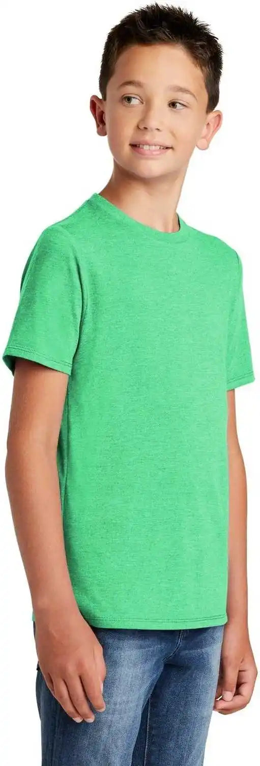 District Dt130y Youth Perfect Tri Tee Green Frost