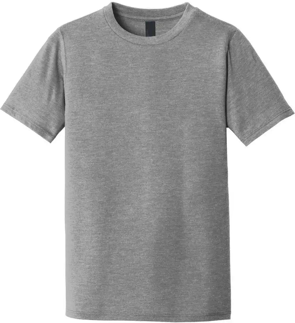 District Dt130y Youth Perfect Tri Tee Grey Frost