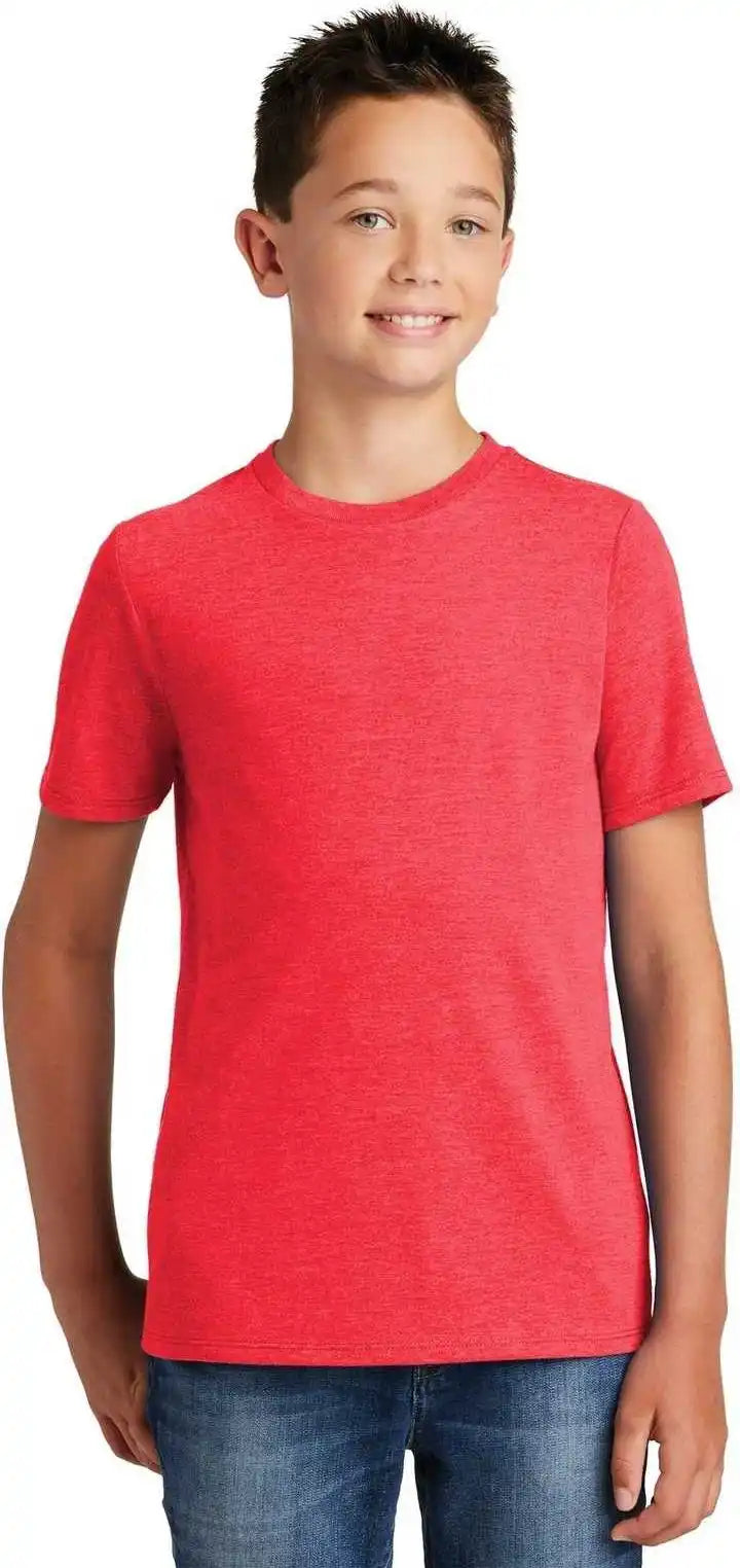 District Dt130y Youth Perfect Tri Tee Red Frost