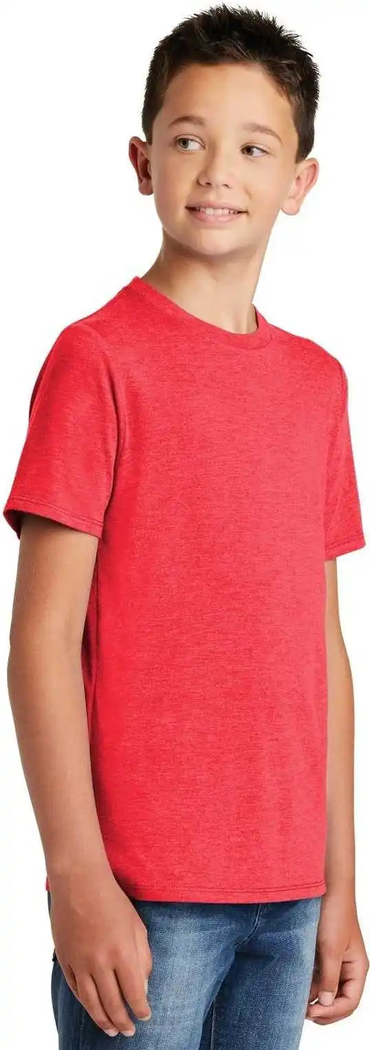 District Dt130y Youth Perfect Tri Tee Red Frost
