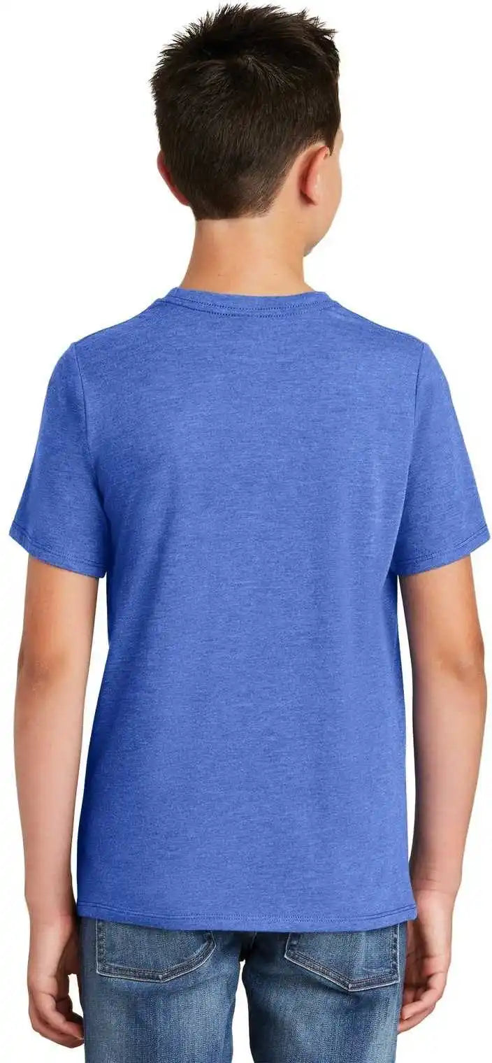 District Dt130y Youth Perfect Tri Tee Royal Frost