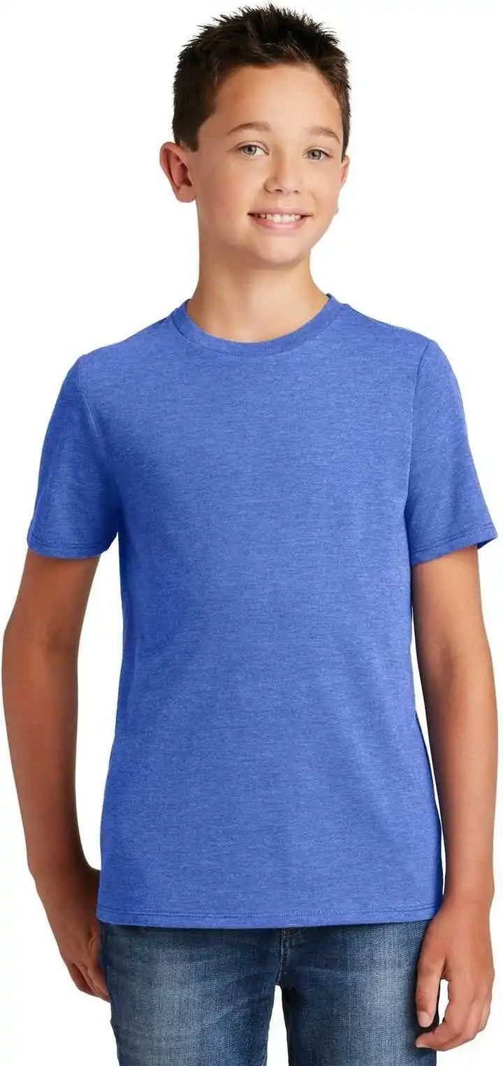 District Dt130y Youth Perfect Tri Tee Royal Frost