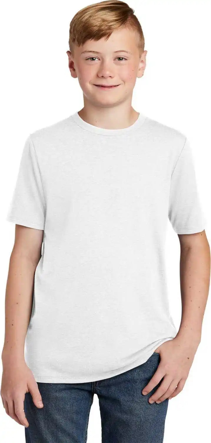 District Dt130y Youth Perfect Tri Tee White