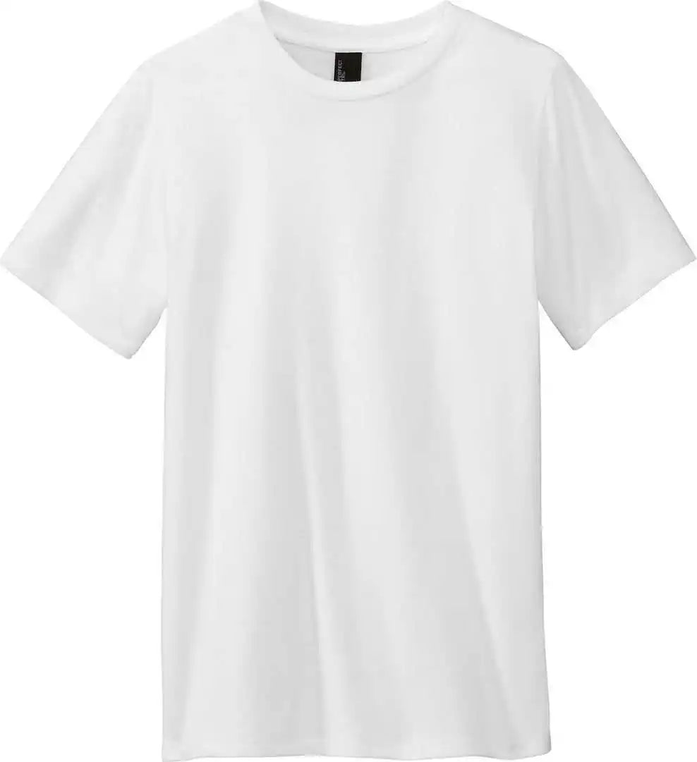 District Dt130y Youth Perfect Tri Tee White