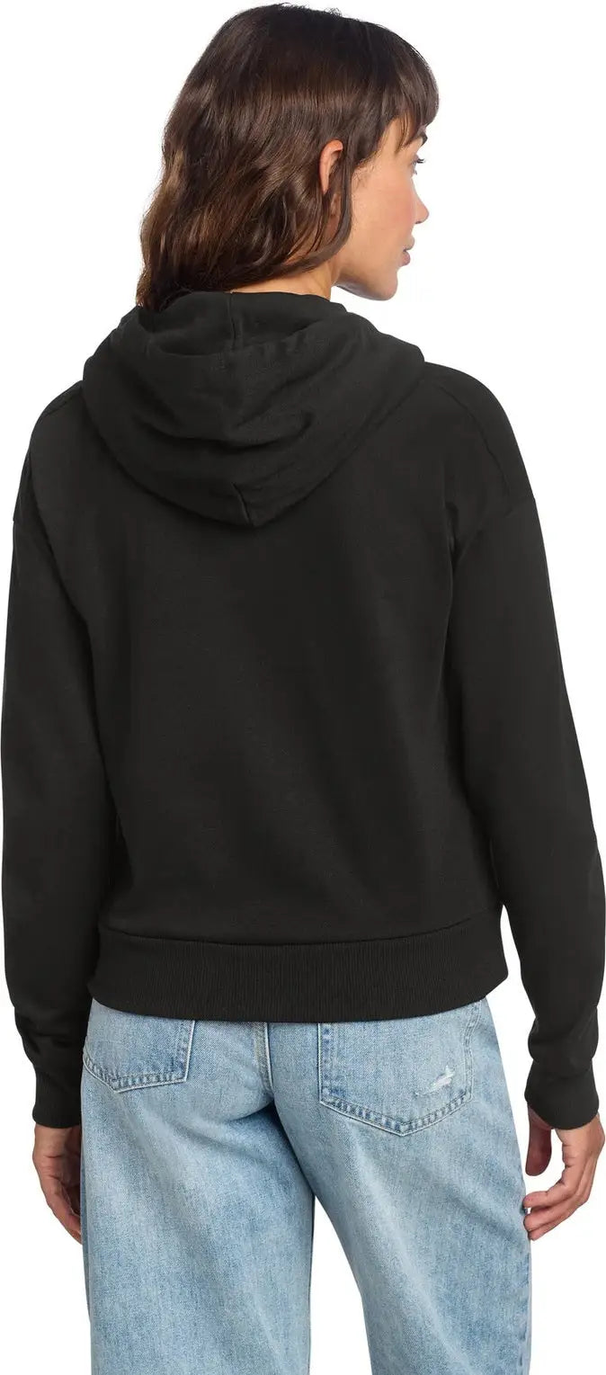 District Dt1311 Women’s Perfect Tri Fleece 1/2-zip Pullover - Black