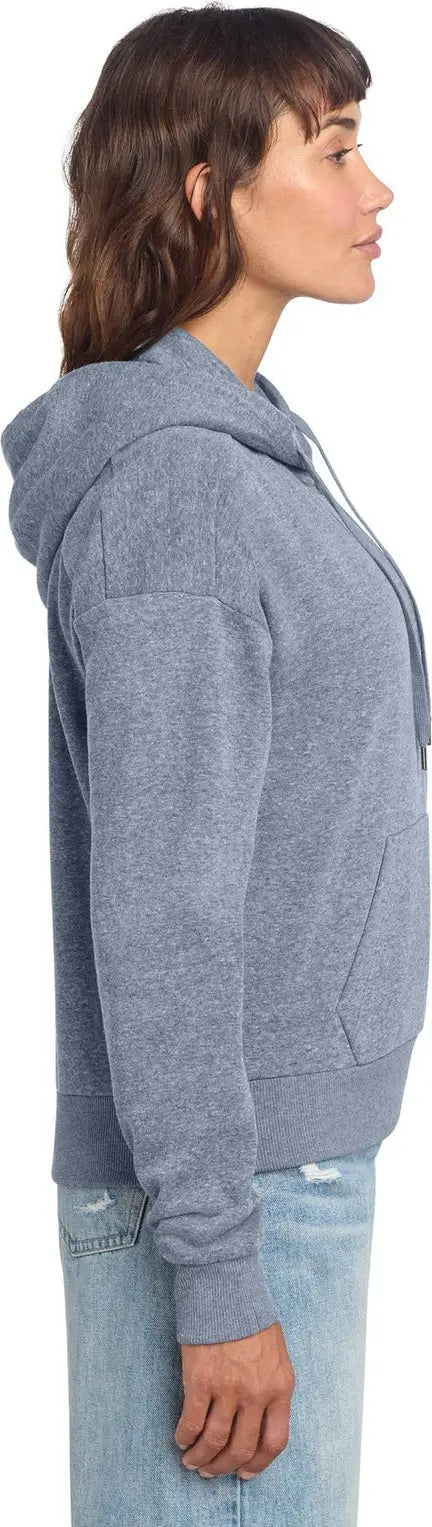 District Dt1311 Women’s Perfect Tri Fleece 1/2-zip Pullover - Navy Frost