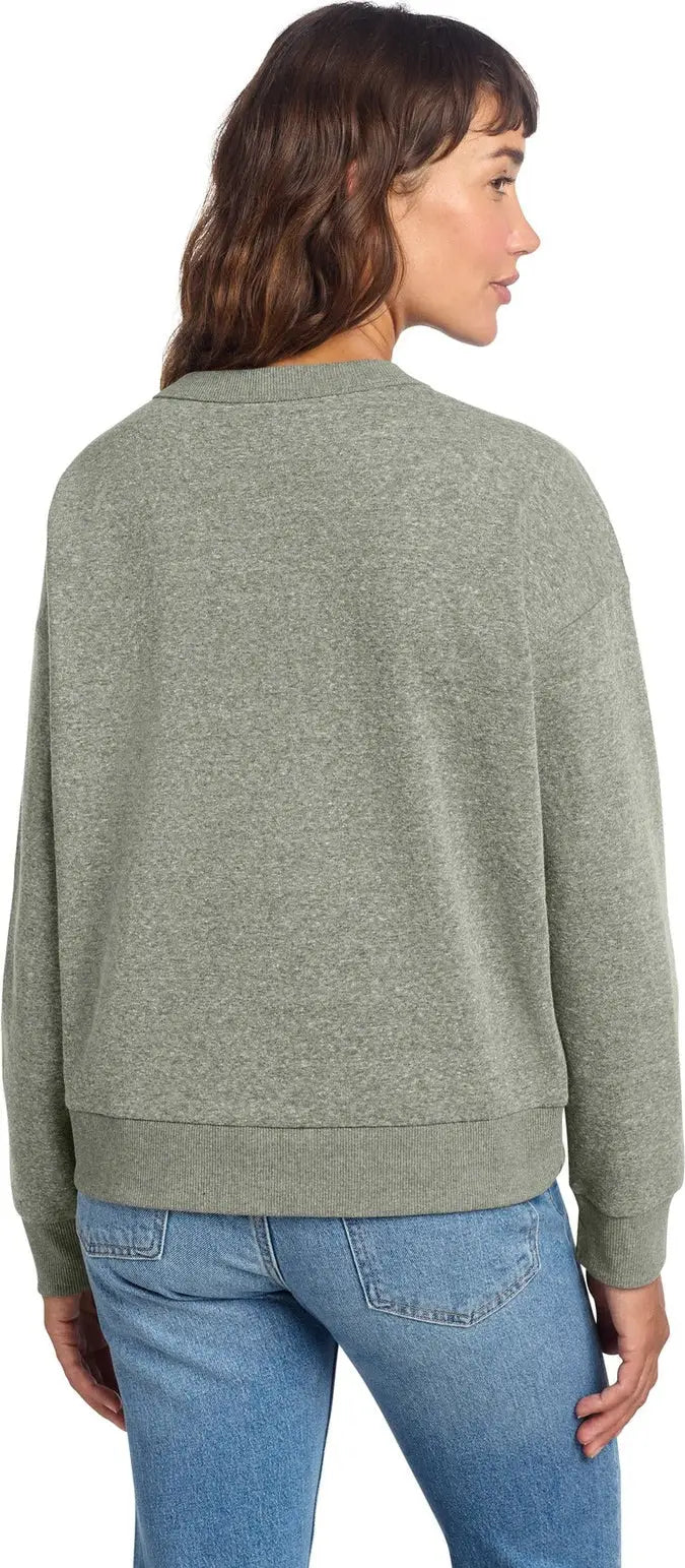 District Dt1312 Women’s Perfect Tri Fleece V-neck Sweatshirt - Gray Frost