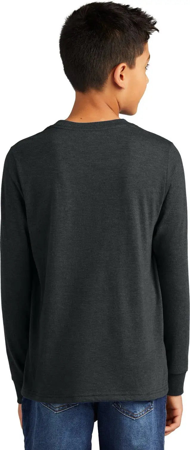 District Dt132y Youth Perfect Tri Long Sleeve Tee - Black