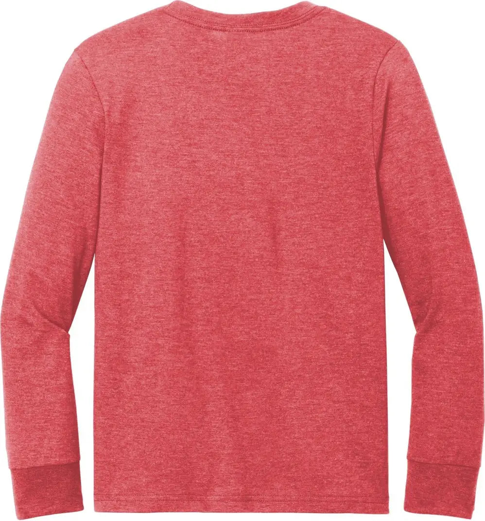 District Dt132y Youth Perfect Tri Long Sleeve Tee - Red Frost - Xs