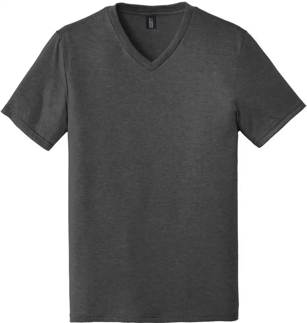 District Dt1350 Perfect Tri v Neck Tee Black Frost