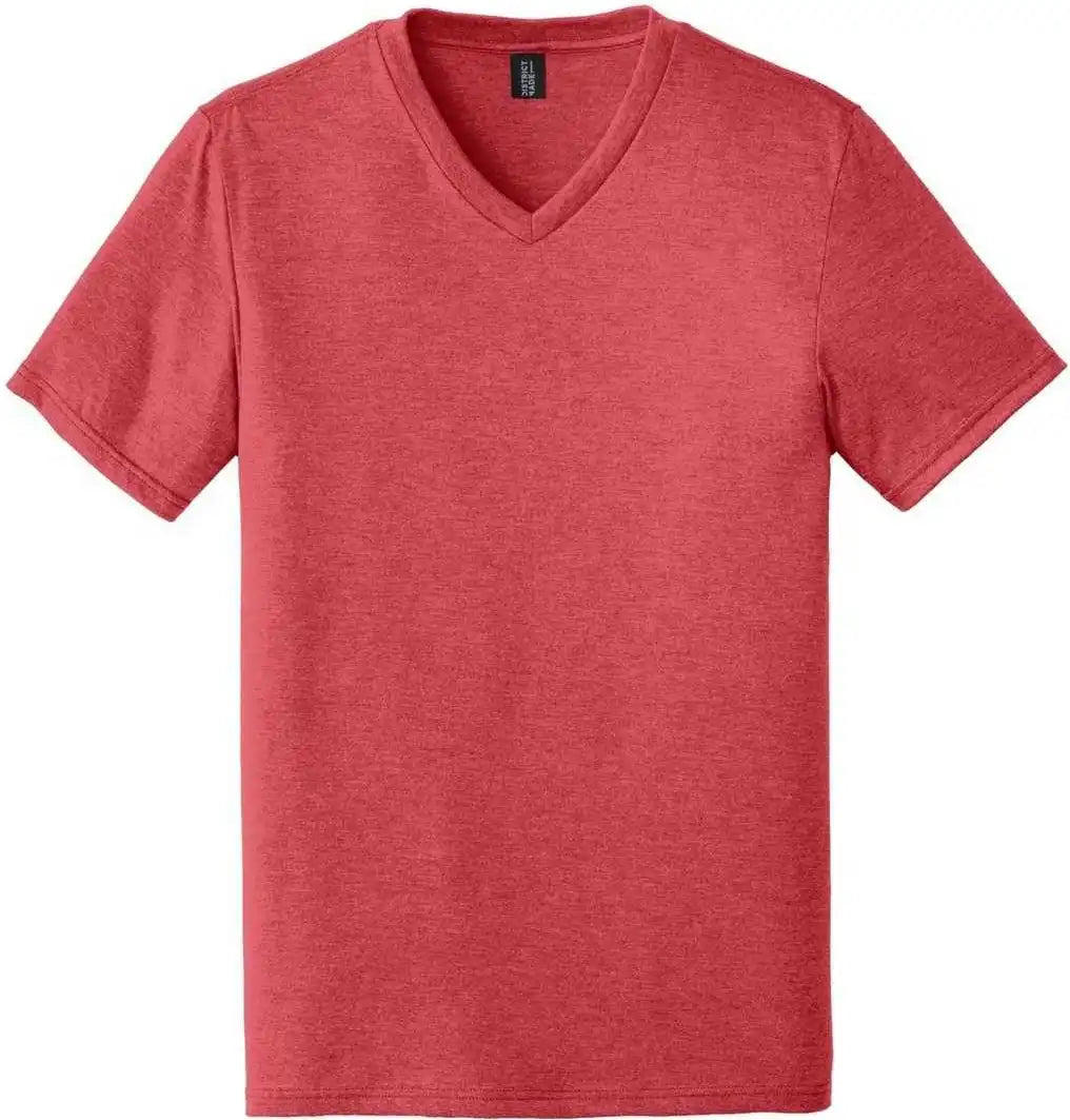 District Dt1350 Perfect Tri v Neck Tee Red Frost